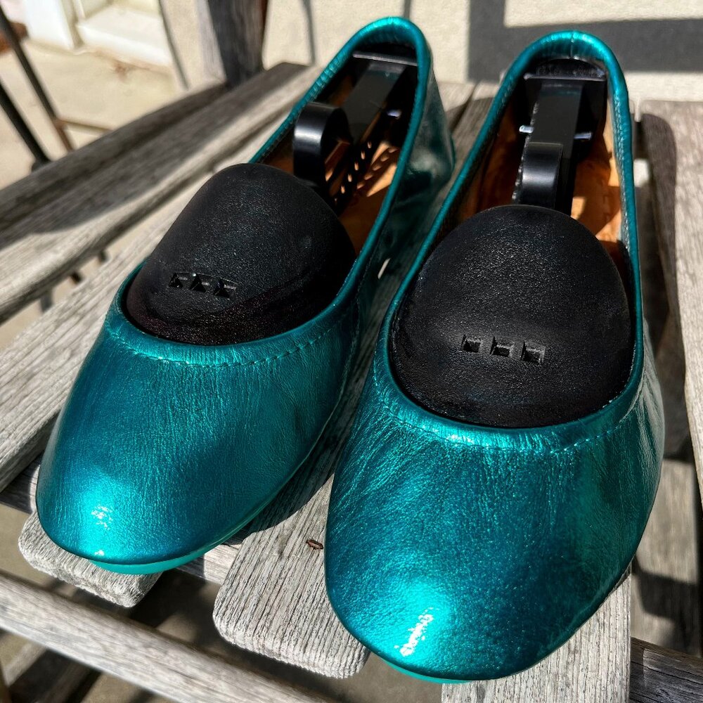 Custom Tieks Size 8 Teal Diamond Jewel Tone EUC